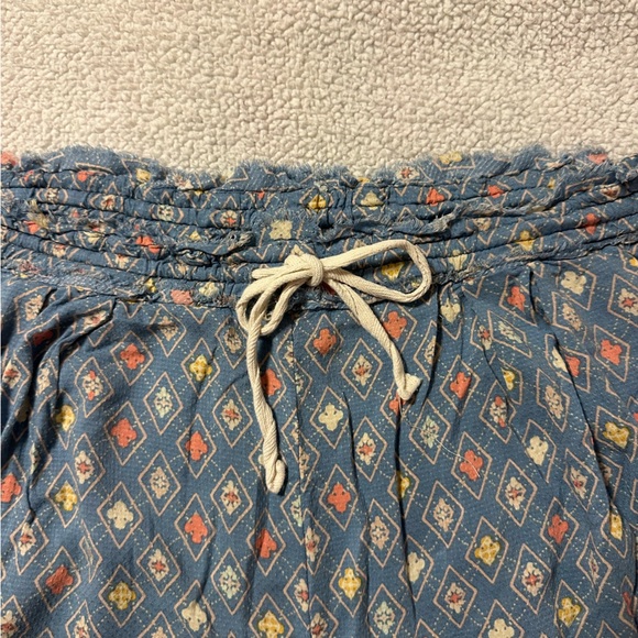 Free People Intimately Blue Patterned Drawstring Lounge Pants - Picture 7 of 9